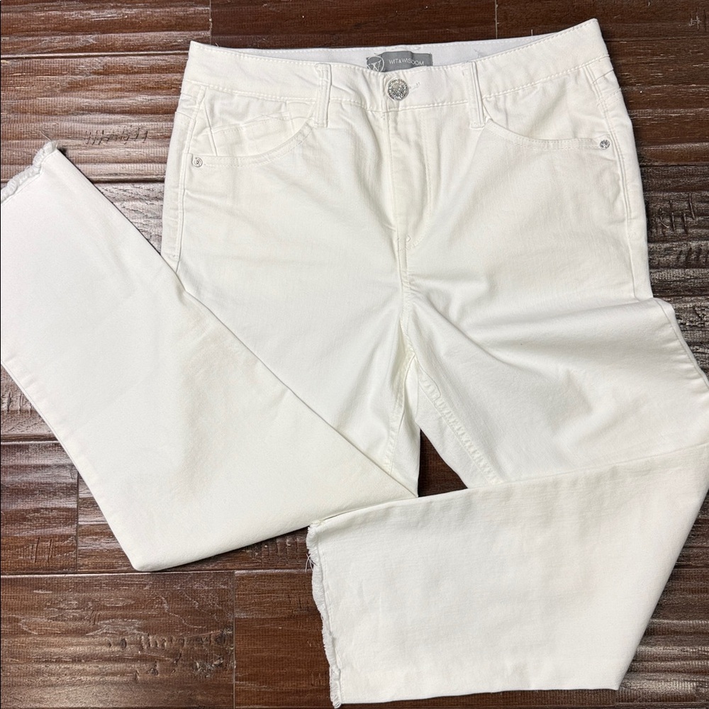 Wit & Wisdom | Jeans |  Logan Absolution High Waist Raw Hem Skinny...White 10